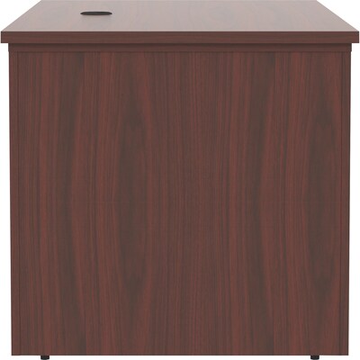 Lorell Essentials Series 60"W Electric Adjustable Standing Desk, Mahogany (LLR69571)