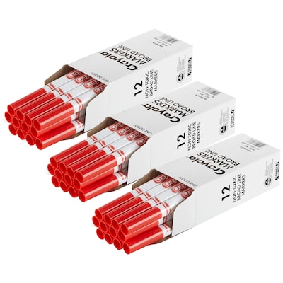 Crayola Bulk Markers, Conical Tip, Red, 12/Pack, 3 Packs/Bundle (BIN587700038-3)