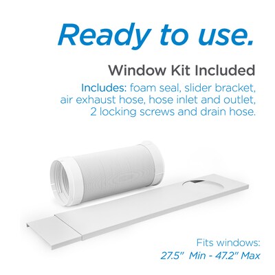 Commercial Cool 115-Volt 12,000 BTU (8,000 BTU DOE) Portable Air Conditioner, with Remote, White (CPT08HWB)