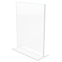 Deflecto Classic Image Double-Sided Sign Holder, 8.5 x 11, Clear Plastic (69201)