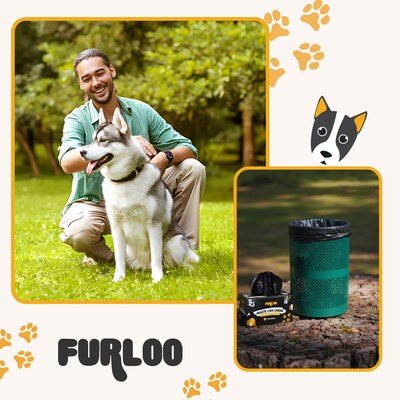 Furloo Heavy Duty Pet Waste Disposal Bag, 13 Gallon, Black, 50 Total Bags (FLO22)