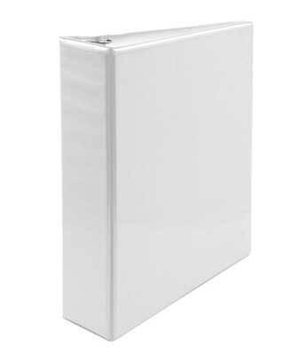 AbilityOne 2" 3-Ring View Binders, D-Ring, White (NSN3848788)
