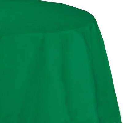 Creative Converting Touch of Color Octy Round Tablecloth, Emerald Green, 12/Pack (923261)