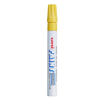 uni PAINT PX-20 Oil-Based Marker, Medium Tip, Yellow (63605)