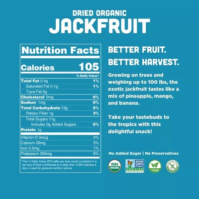 Mavuno Harvest Gluten Free Organic Dried Jackfruit Fruit Snacks, 2 oz., 6 Bags/Pack (MAHW-JACK2OZ6PK)