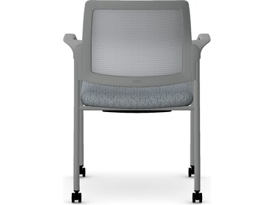 HON Ignition Fabric/Mesh Multipurpose Stacking Chair, Basalt/Silver (HIGS6.F.H.IF.APX25.PR8T)