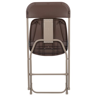 Flash Furniture Plastic Folding Chair, Brown, Set of 6 (6LEL3BRN)