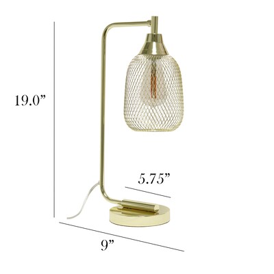 Elegant Designs LED Desk Lamp, 19", Gold Metal (LD1060-GLD-LB)