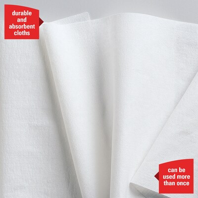 WypAll PowerClean X70 Cloths, 9.75" x 13", White, 220 Sheets/Roll, 3 Rolls/Carton (83571)