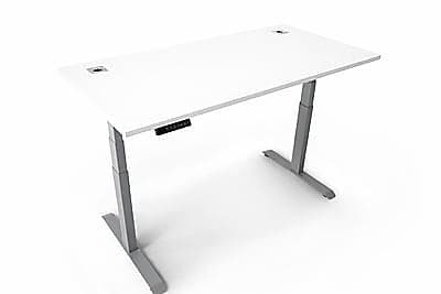 Boss Office Products 71W Electric Rectangular Adjustable Standing Desk, White (SGSD038WT)