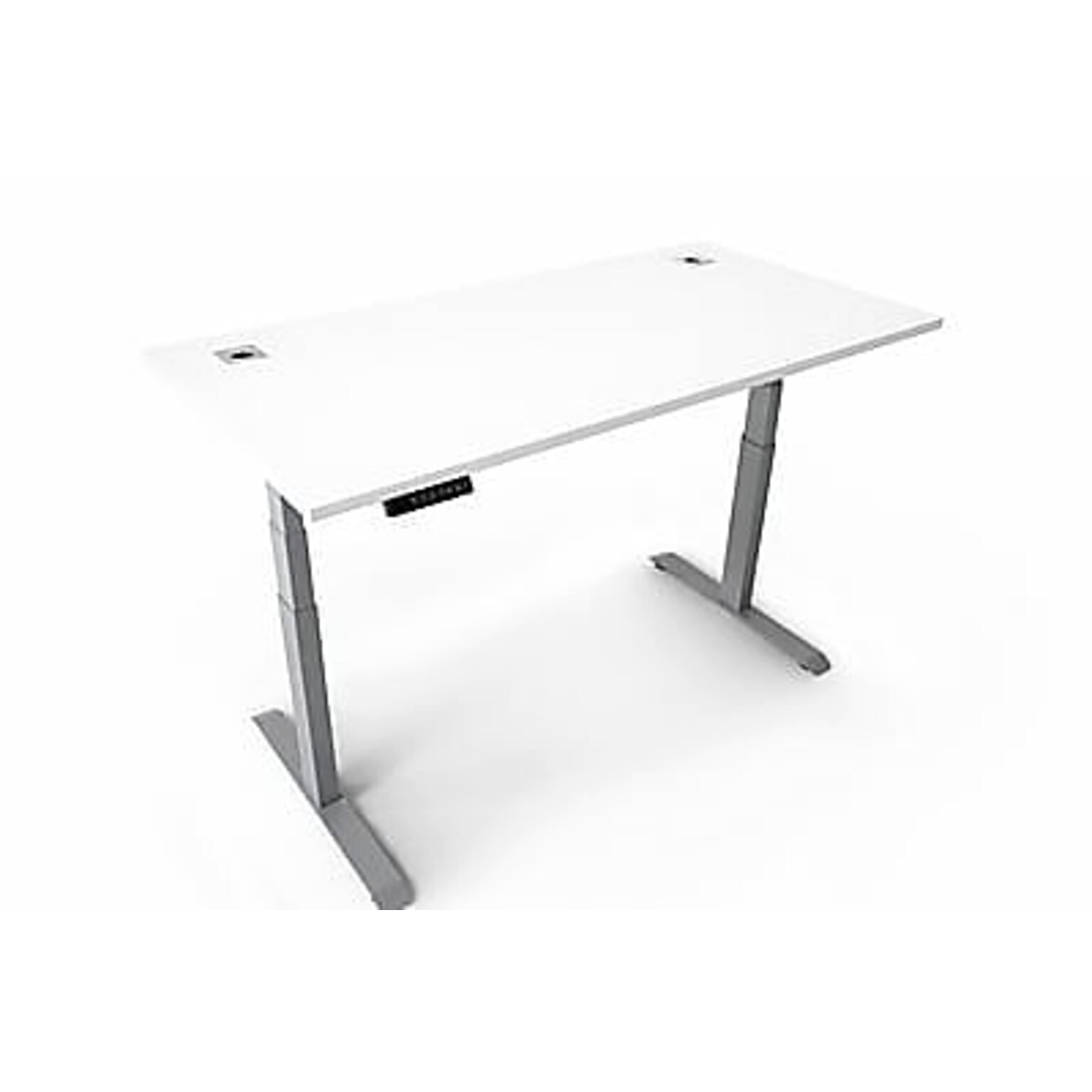 Boss Office Products 71W Electric Rectangular Adjustable Standing Desk, White (SGSD038WT)
