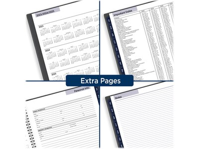 2023-2024 AT-A-GLANCE DayMinder 8.5" x 11" Academic Weekly & Monthly Appointment Book, Charcoal (AYC520-45-24)