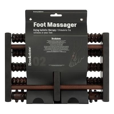 Brookstone Large Wooden Foot Massager, Brown (WL1171-BRA)