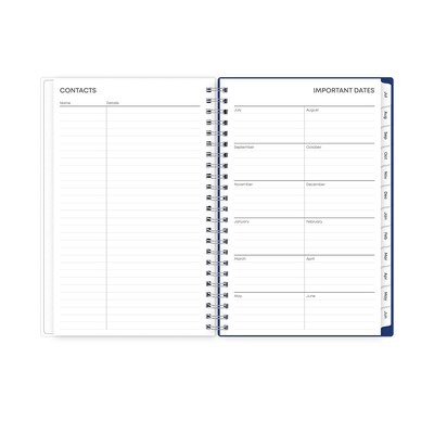 2025-2026 Blue Sky Colorblock 5" x 8" Weekly & Monthly Planner, Plastic Cover, Blue (156067-A26)