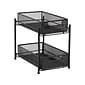 Mind Reader 10.5"H 2 Shelf Accessory Organizer Supply Storage, Black, Metal (HCABASK2T-BLK)