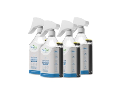 Simpleaf Clean Carpet Spot & Stain Remover, Fresh Meadow Breeze, 24 oz., 4/Carton (S-SRBL04-24-FMB)