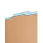 Smead FasTab® Hanging PSBD Classification File Folder w/SafeSHIELD® Fastener, 1 Divider, 2/5-Cut Tab, Letter, Blue (65105)