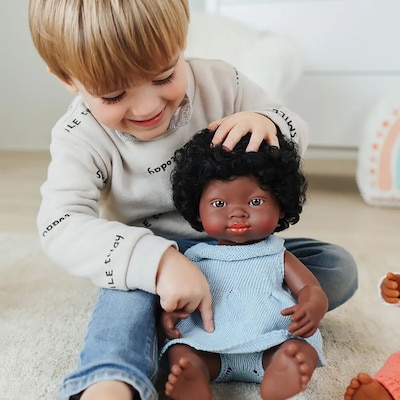 MINILAND Clothes for 15" Dolls, Knitted Outfit Dress & Headband (MLE31687)