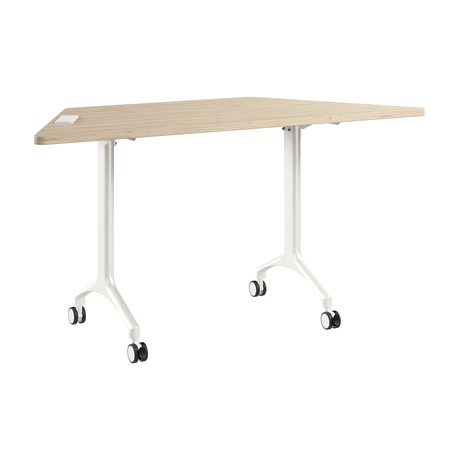 Bush Business Furniture Synergy 60W Trapezoid Shaped Conference Table, Natural Elm (SGD160NE)