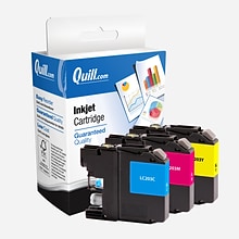 Quill Brand® Remanufactured C/M/Y High Yield Inkjet Cartridge Replacement for Brother LC-203, 3/Pack