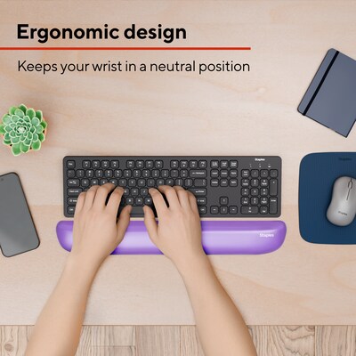 Staples TECH Gel Non-Skid Wrist Rest, Purple Crystal (79039)