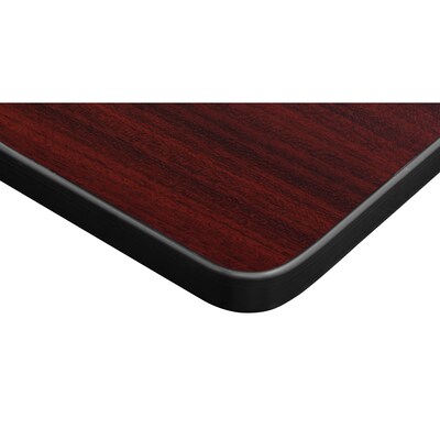 Regency Kobe 60" x 30" Flip Top Mobile Training Table, Mahogany (MKFT6030MH)