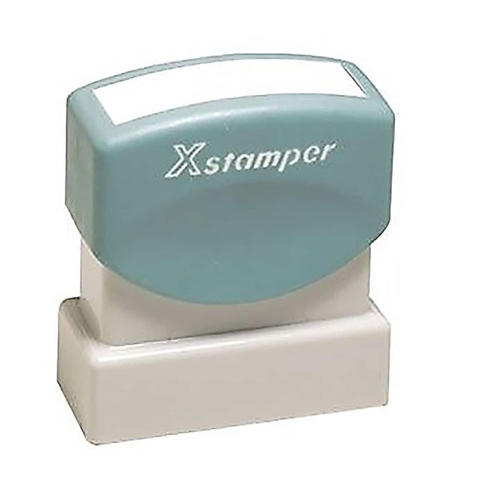 Xstamper 2-Color Title Stamps, PAID Blue/Red Ink (036029)