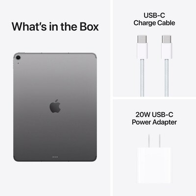 Apple iPad Air 6th Generation 13" Tablet, 128GB, Wi-Fi 6E + Cellular, Space Gray (MCJ14LL/A)