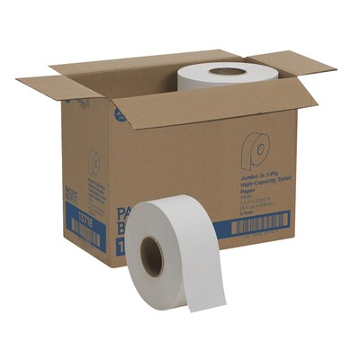 Acclaim Jumbo Jr. Toilet Paper by GP PRO, 1-Ply, White, 2000 ft./Roll, 8 Rolls/Case (13718)