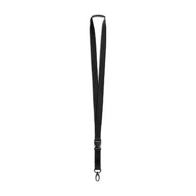 Staples Breakaway Lanyard with Swivel Hook, 23 Length, Nylon, Black (51921)