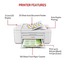 Canon PIXMA TR4720 Inkjet Printer, Print, Scan, Copy, Fax (5074C022)