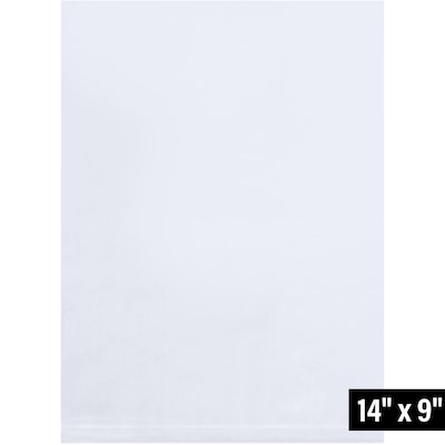 9 x 14 Layflat Poly Bag, 3 Mil, Clear, 1000/Carton (PB817)