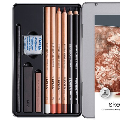 Lyra Rembrandt Sketching Pencil Set Tin, Assorted Colors, 10/Pack (LYXL2051110)