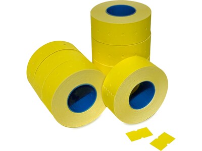 Garvey Punch-Hole Label, 0.83" x 0.47", Yellow, 1000 Labels/Roll, 8 Rolls/Sleeve (2112-31510)