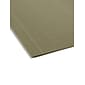 Smead 100% Recycled Hanging File Folders, 2" Expansion, Legal Size, Standard Green, 25/Box (65095)