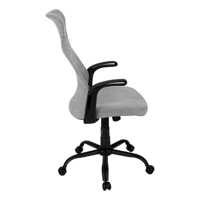 Monarch Specialties Inc. Ergonomic Nylon Swivel Computer and Desk Chair, Dark Gray (I 7325)