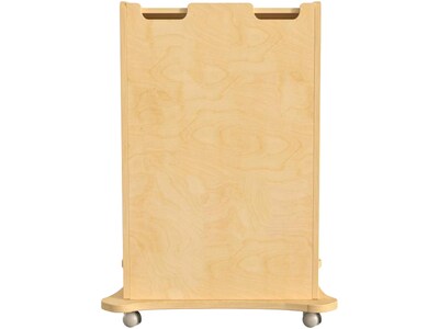 Flash Furniture Bright Beginnings Mobile Storage Cart, 36.25"H x 26.75"W x 26.75"D, Brown (MK-ME06639-GG)