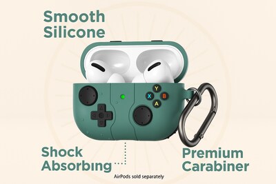 SaharaCase Inspire Series Silicone Case with Premium Clip for Airpods Pro 3, Shock Absorbing, Cactus Green (HP00228)