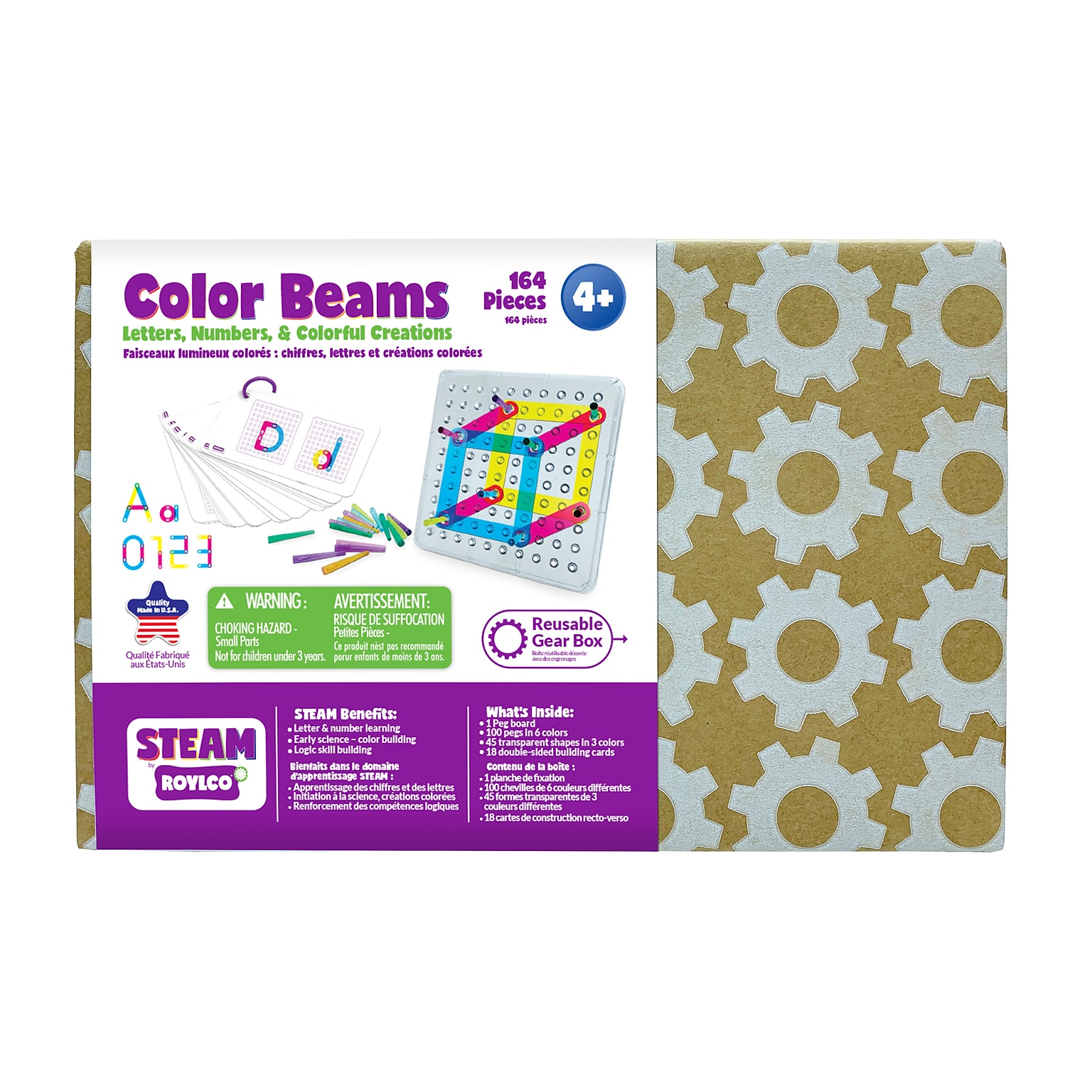 Roylco Color Beams, Multicolored, 164/Set (R-20314)