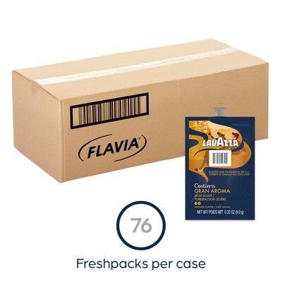 Lavazza Gran Aroma Citrus Coffee Flavia Freshpacks, Light Roast, 76/Carton (48087)