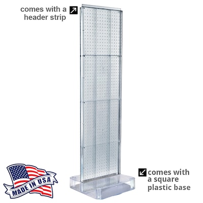 Azar Studio Base 60" x 17" Pegboard Floor Stand, Clear (700770-CLR-6C50)