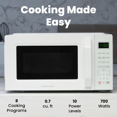Farberware 0.7 cu. ft. Countertop Microwave, White (FMO07WEIWH)