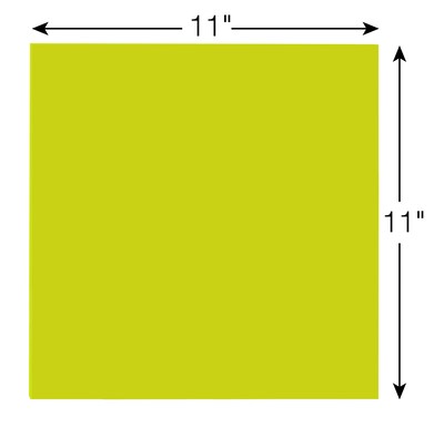 Post-it Big Notes Sticky Notes, 11" x 11", Green, 30 Sheets/Pad (BN11G)