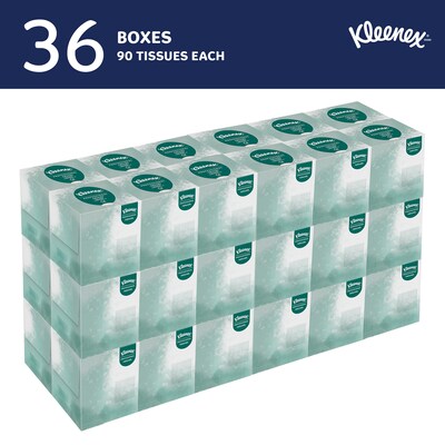 Kleenex Professional Naturals Cube Facial Tissue, 2-ply, White, 90 Tissues/Box, 36 Boxes/Case (21272)