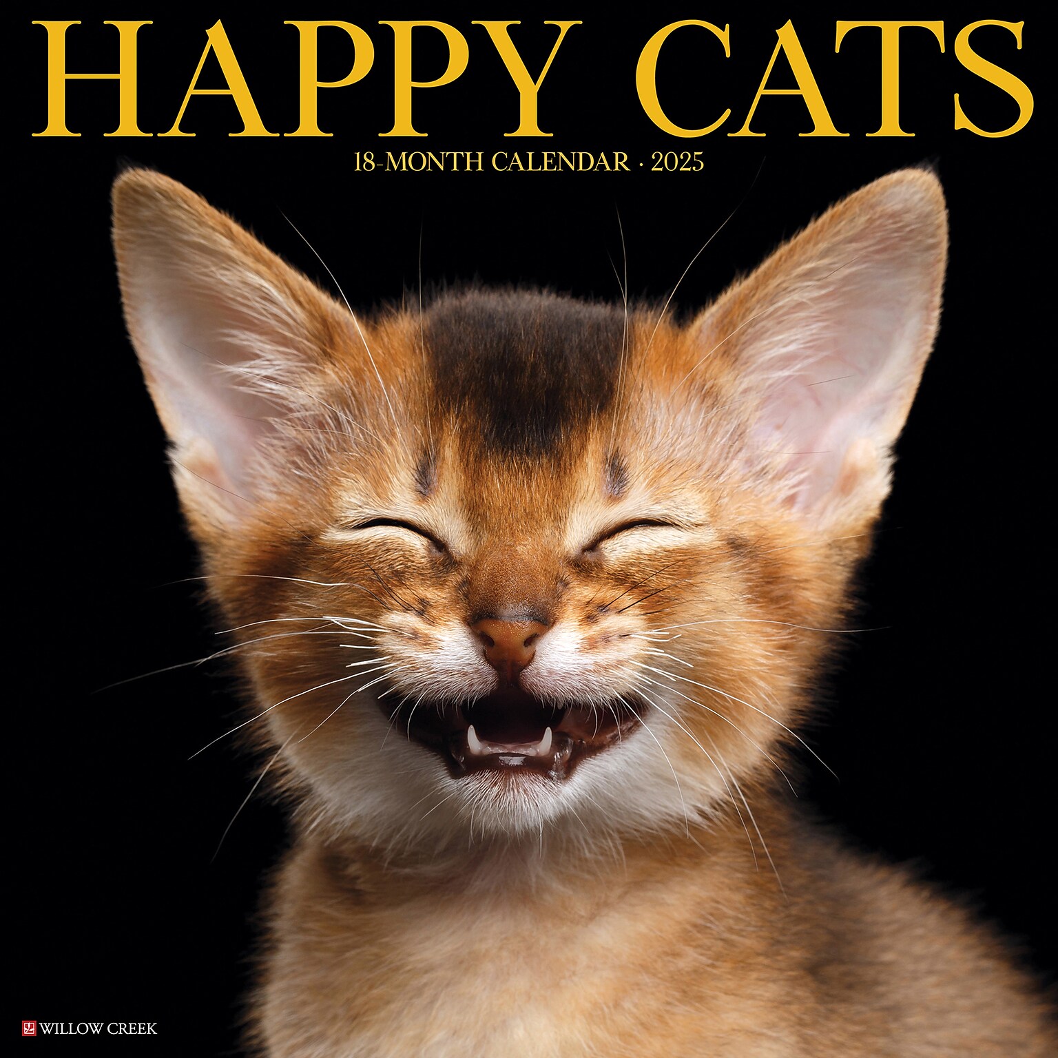 2025 Willow Creek Happy Cats 12 x 12 Monthly Wall Calendar (43288)