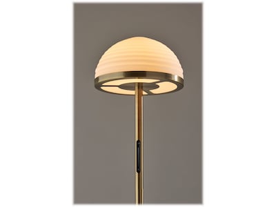 Adesso Juliana 58" Antique Brass Floor Lamp with Dome Shade (5188-21)