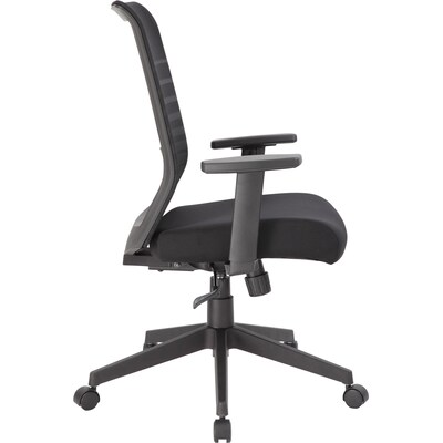 Lorell Horizontal Mesh Ergonomic Fabric Mesh Swivel Task Chair, Black (LLR00590)