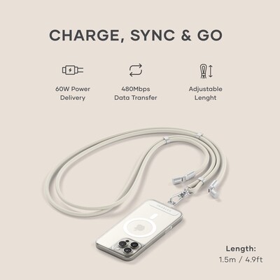 OntheGo Crossbody Lanyard Cable (Sand)