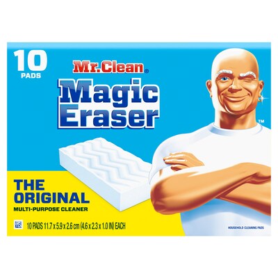 Mr. Clean Magic Eraser Original Scrubber, White, 10 Pads/Pack (32333/69516)