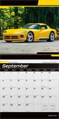 2026 BrownTrout Dodge Viper 12" x 12" Monthly Wall Calendar (9798330707621)